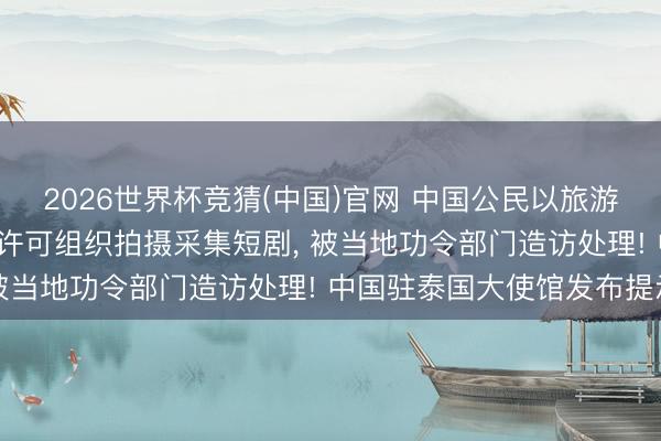 2026世界杯竞猜(中国)官网 中国公民以旅游身份入境泰国后， 未经许可组织拍摄采集短剧， 被当地功令部门造访处理! 中国驻泰国大使馆发布提示