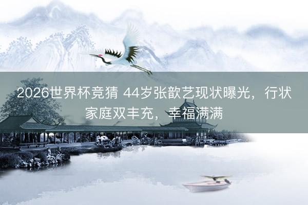 2026世界杯竞猜 44岁张歆艺现状曝光,行状家庭双丰充,幸福满满