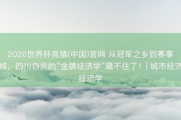 2026世界杯竞猜(中国)官网 从冠军之乡到赛事之城，四川自贡的“金牌经济学”藏不住了！| 城市经济学